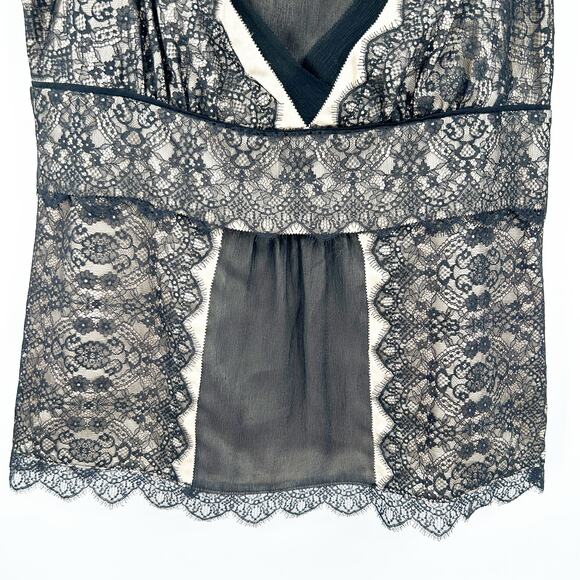 Ann Taylor Womens VTG Y2K Whimsigoth Overlay Silk and‎ Eyelash Lace Cami Tank 14 - Picture 3 of 9